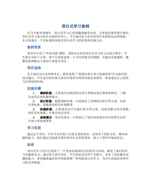 项目式学习案例