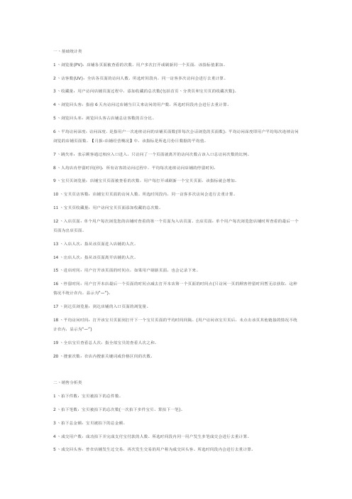 淘宝电商必懂的100个专业术语