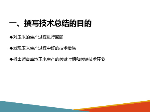 玉米生产技术总结(玉米生产技术课件)