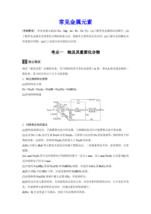 高考化学专题常见金属元素