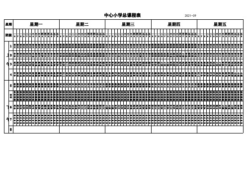 中心小学总课程表