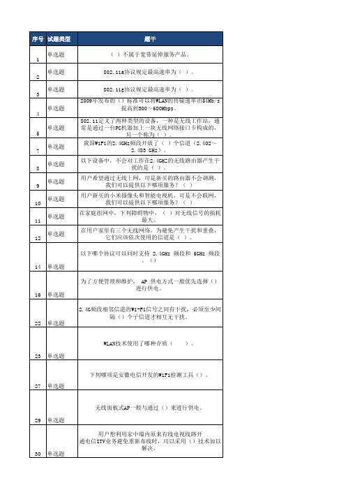 装维题库86题