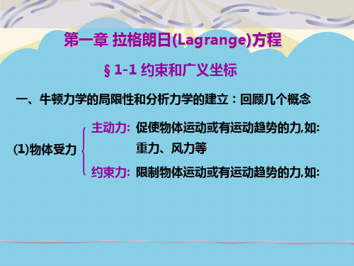 【优质】约束和广义坐标解析PPT资料