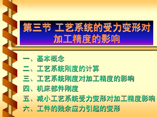 第三节 工艺系统的受力变形对加工精度的影响