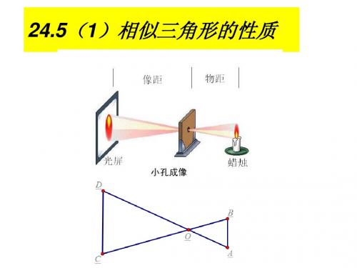 24.5(1)相似三角形的性质-公开课