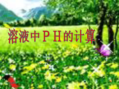 高中化学：PH的计算