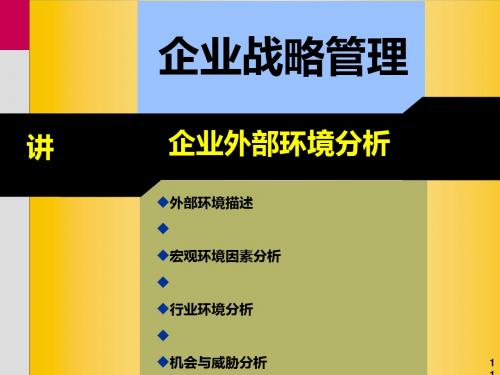 企业外部环境分析课件(PPT 70张)