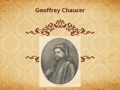 Geoffrey Chaucer乔叟英文简介