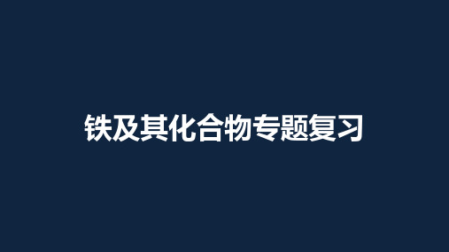 苏教版高中化学2020江苏高考二轮复习：铁及化合物(共15张PPT)