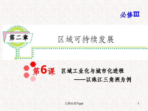 高考地理一轮复习课件：必修3第2章第6课_区域工业化与城市化进程