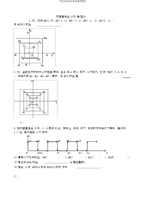 平面直角坐标系找规律题型