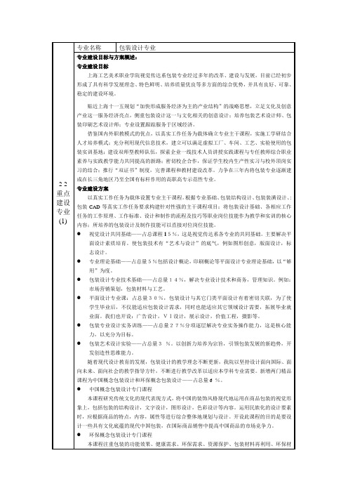 包装专业示范专业建设方案(表格)(2)