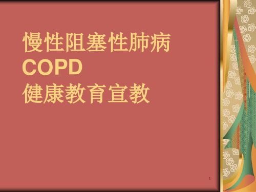 COPD健康教育ppt课件