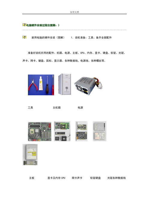 电脑硬件安装过程全现用图解：)