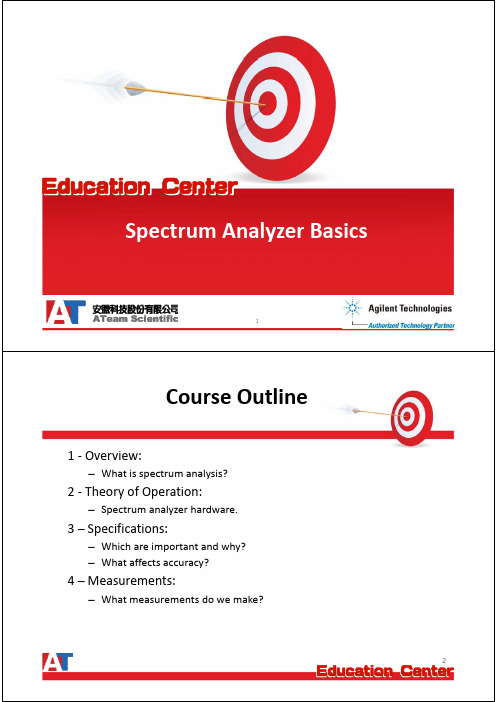 安捷伦频谱分析仪基本原理与操作训练讲义