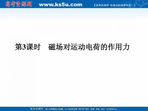 2011高三物理一轮复习精品课件:11.3 磁场对运动电荷的作用力