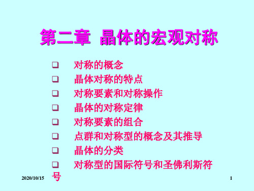 晶体的宏观对称 点群 对称型 ppt课件