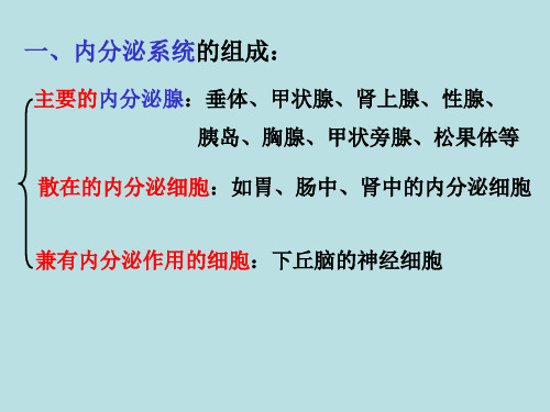 高等动物的内分泌系统与体液调节