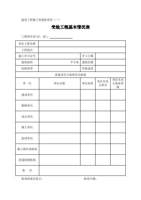 国检检查表