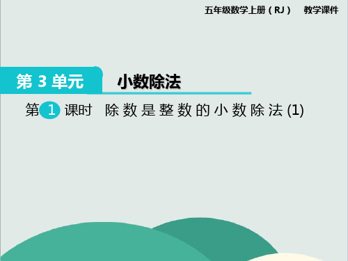 《除数是整数的小数除法(1)》数学精品课件 公开课专用PPT