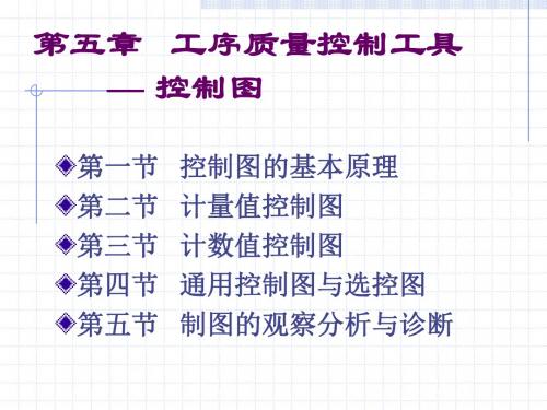 第五章 工序质量控制工具—控制图