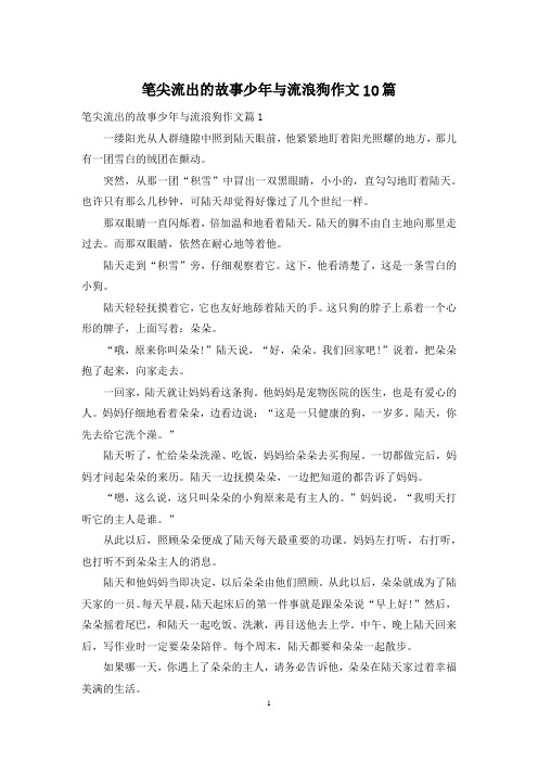 笔尖流出的故事少年与流浪狗作文10篇