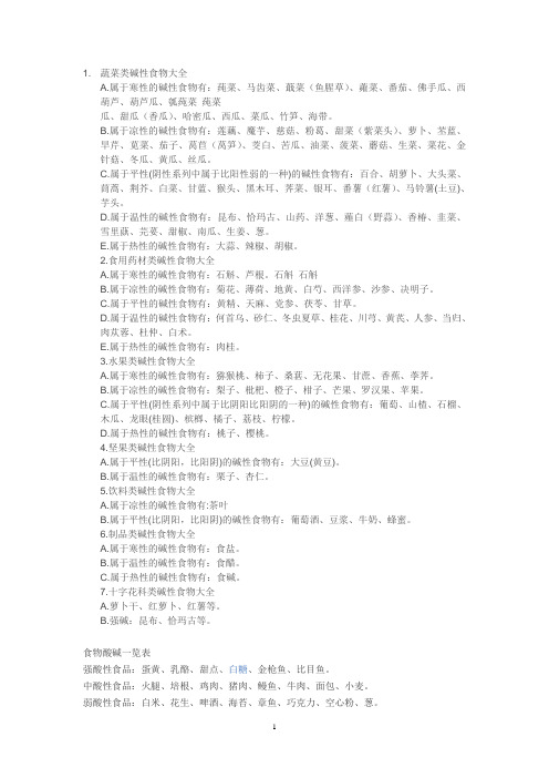 碱性食物