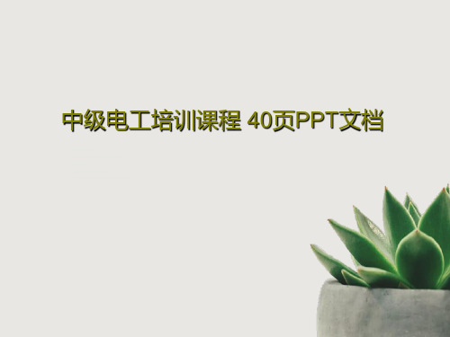 中级电工培训课程 40页PPT文档42页PPT