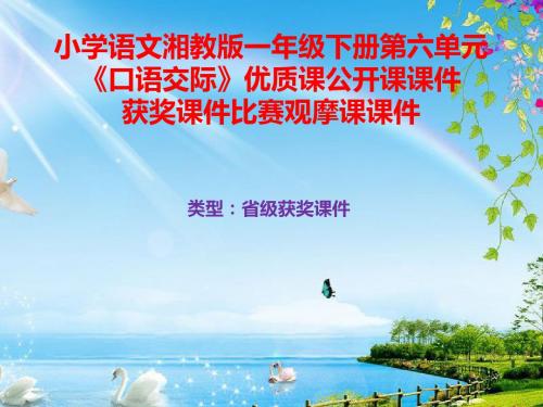 小学语文湘教版一年级下册第六单元《口语交际》优质课公开课课件获奖课件比赛观摩课课件B001