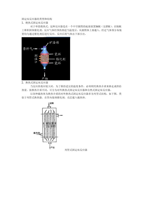 固定床反应器的类型和结构