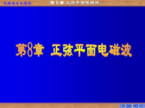 第8章1 正弦平面电磁波