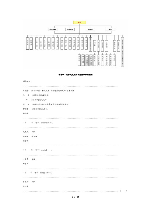 广东设计院组织架构分析图谱