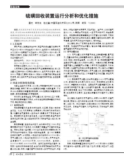 硫磺回收装置运行分析和优化措施