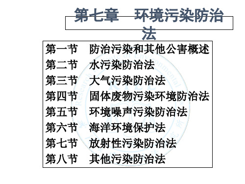 环境资源法教程-第7章环境污染防治法