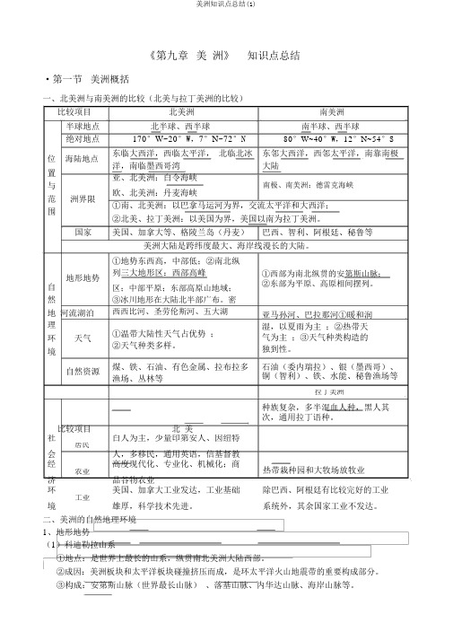 美洲知识点总结(1)