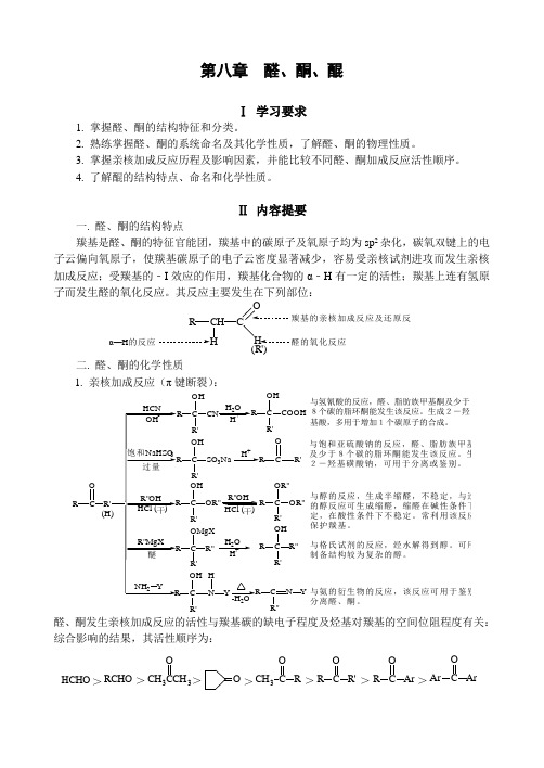 醛酮复习重点及习题答案