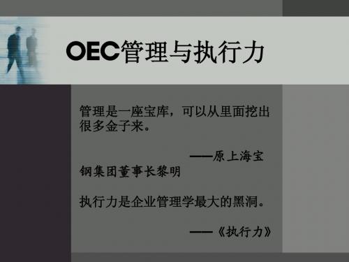 OEC管理与执行力