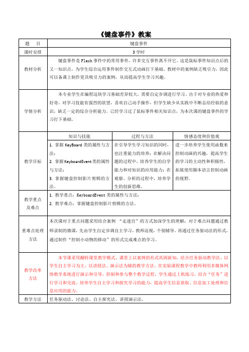 《键盘事件》教案