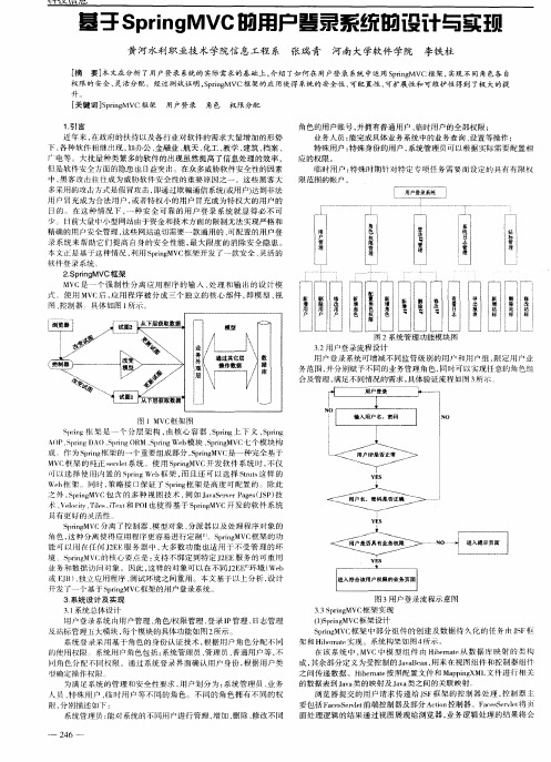 基于SpringMVC的用户登录系统的设计与实现