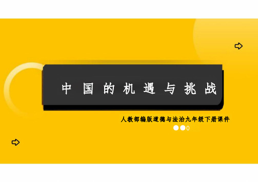 4.1 中国的机遇与挑战 课件(20张PPT)-2023-2024学年统编版道德与法治九年级下册