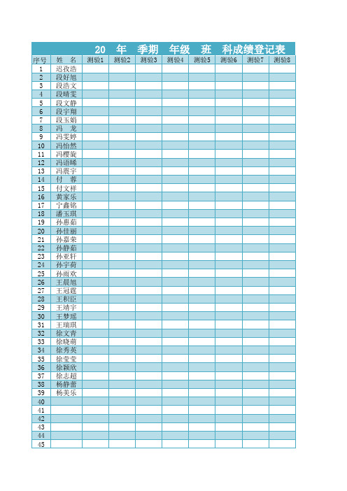 2011成绩分析样表