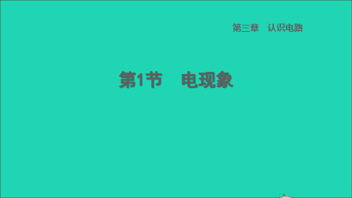 九年级物理上册第3章认识电路3-1电现象习题新版教科版