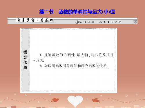 (广东专用)高考数学一轮复习 第二章第二节函数的单调性与最大(小)值配套课件 文