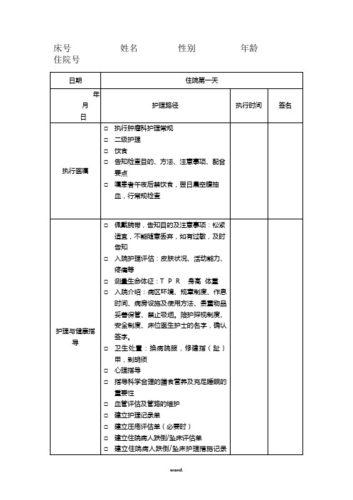 护理临床路径.(精选)