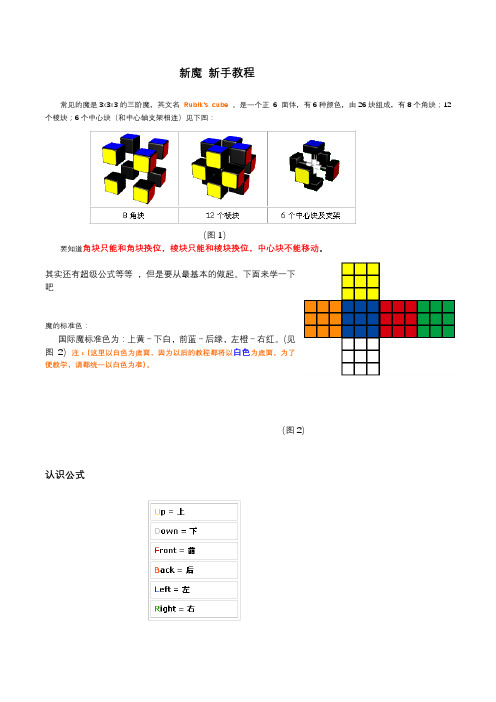 魔方公式口诀 图解教程