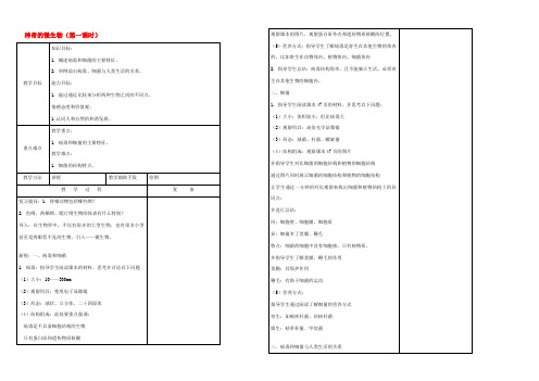 八年级生物上册 14.3 神奇的微生物(第一课时)教案 苏教版 教案