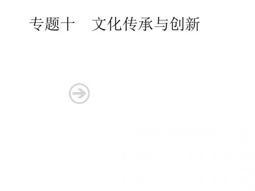 2019年高考政治一轮复习专题十文化传承与创新(含最新高考真题)课件