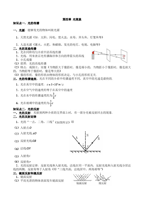 2023人教版物理光学部分知识总结