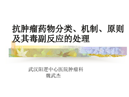 化疗药物分类、原理、化疗原则及毒副反应处理作用 - 副本