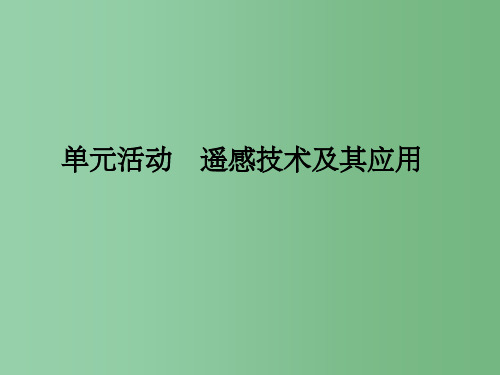 高中地理 4遥感技术及其应用单元活动 鲁教版必修1